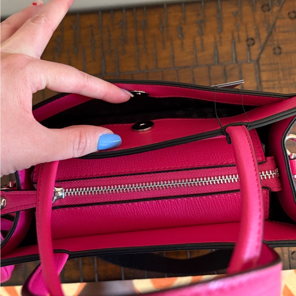 Karl Lagerfeld Paris Maybelle Fuchsia Satchel with Cartoon Motif - Picture 10 of 14